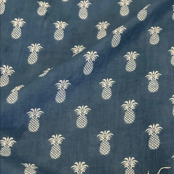 Z&L Coverup Women’s S/M Blue Pineapple Print Swim Bohemian Beach Resort Kaftan - Picture 11 of 14